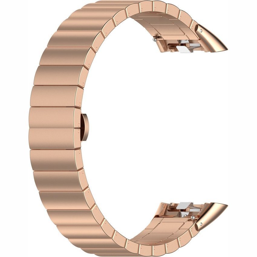 

Браслет Rumi Snake металлический блочный для Huawei Band 6 / Honor Band 6 (красное золото)