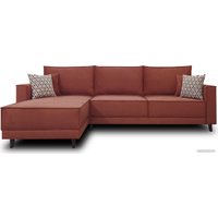 Угловой диван Nord Star Этран Эликсир левый (искусственная замша, оранжевый)