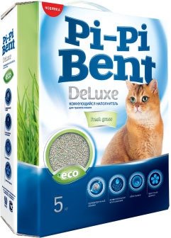 

Наполнитель для туалета Pi-Pi Bent DeLuxe Fresh Grass 5 кг