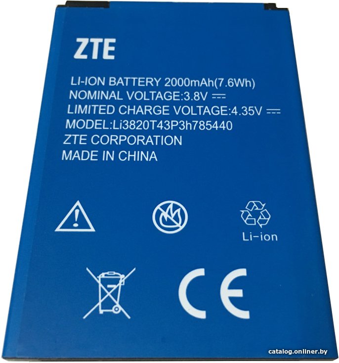 Аккумулятор для телефона Копия ZTE Li3820T43P3H785440