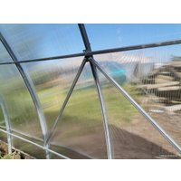 Теплица КомфортПром двухстворчатая 40x20/1 6x6 м (TitanPlast 3.8 мм)