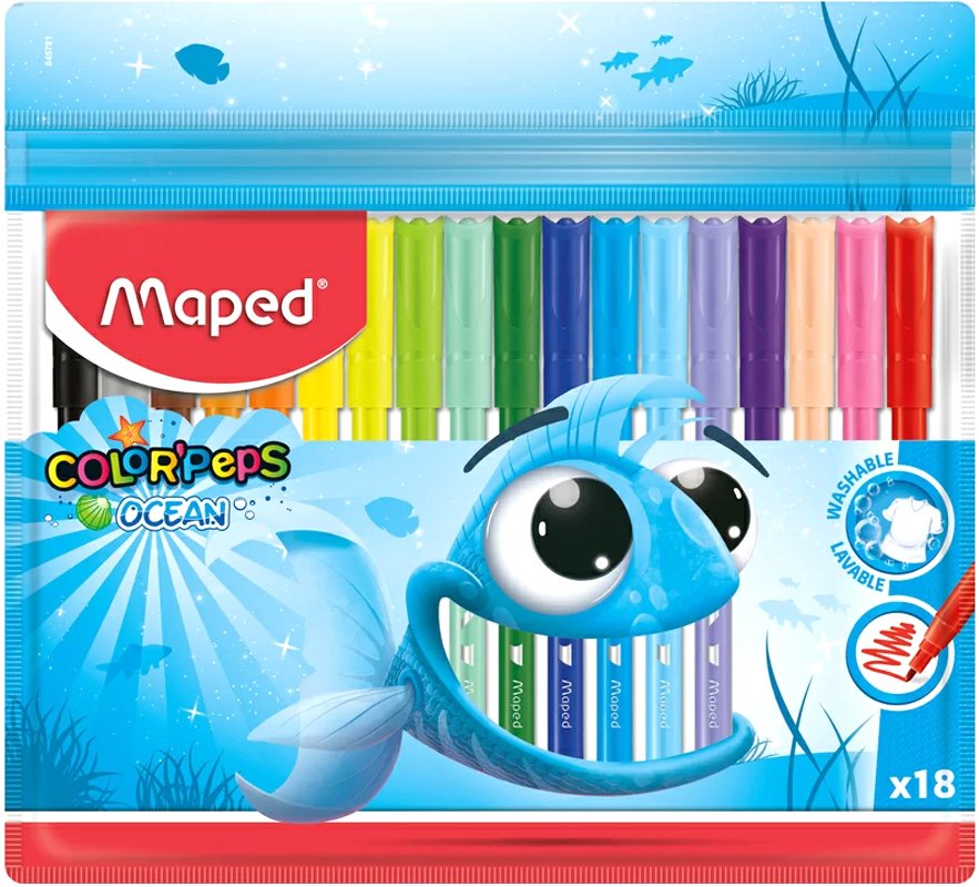 

Фломастеры Maped Peps Ocean (18 шт)