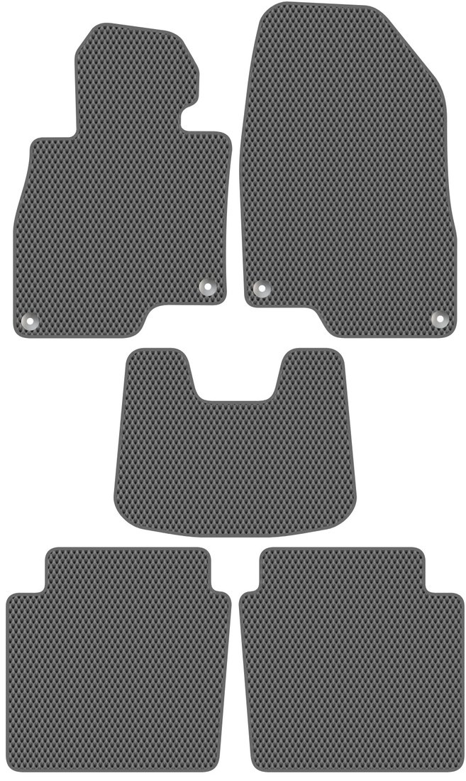 

Комплект ковриков для авто Alicosta Hongqi H5 I (седан / CA7150HA6T) 2018 - 2022 (серый, ромб)