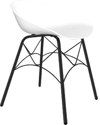 Стул Sheffilton SHT-ST19/S107 (белый/черный муар)