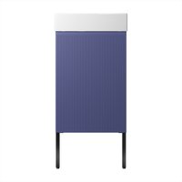  Wellsee Тумба под умывальник 3 в 1 WC Area 221804006 (тумба/матовый синий, раковина/глянцевый белый, ножки/матовый черный)