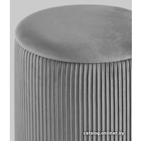 Пуфик Stool Group Шарлотта с ящиком 19A205VA-8167-55 (велюр серый)