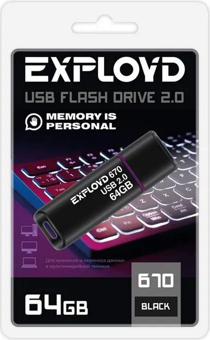 

USB Flash Exployd 670 64GB (черный)