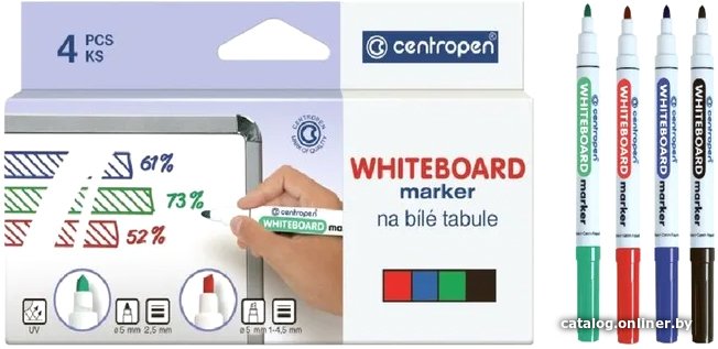 Набор маркеров Centropen 2.5 мм 8559 0401 (4 шт)