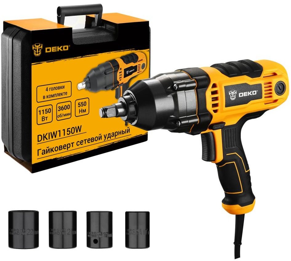 

Гайковерт Deko DKIW1150W 084-1055 (кейс)