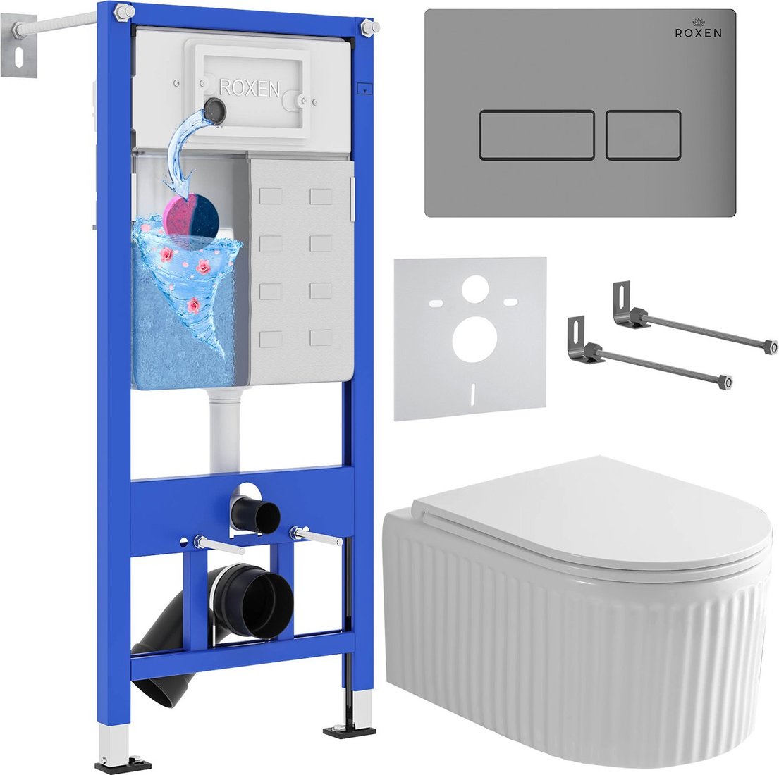 

Унитаз подвесной Roxen StounFix Dual Fresh 968214