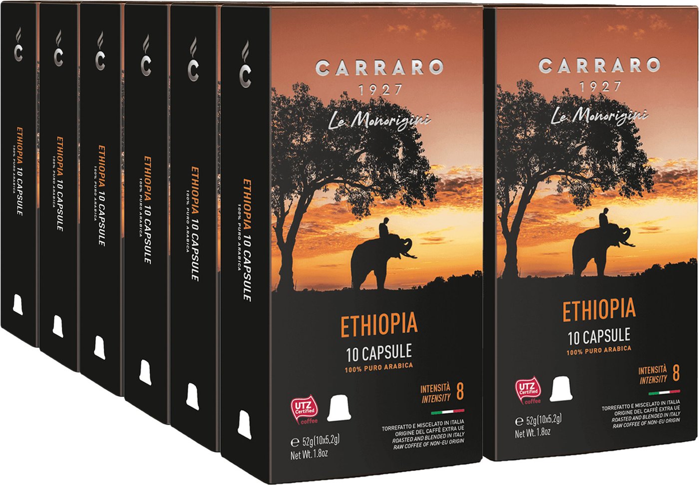 

Кофе в капсулах Carraro Ethiopia Nespresso 120 шт