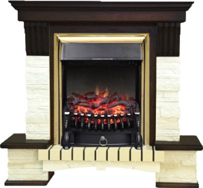 

Каминокомплект Smolcom Stone Montebello STD-ASP с Fobos-S Lux BR (темный орех)
