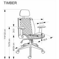 Офисное кресло Halmar Timber (черный/орех)