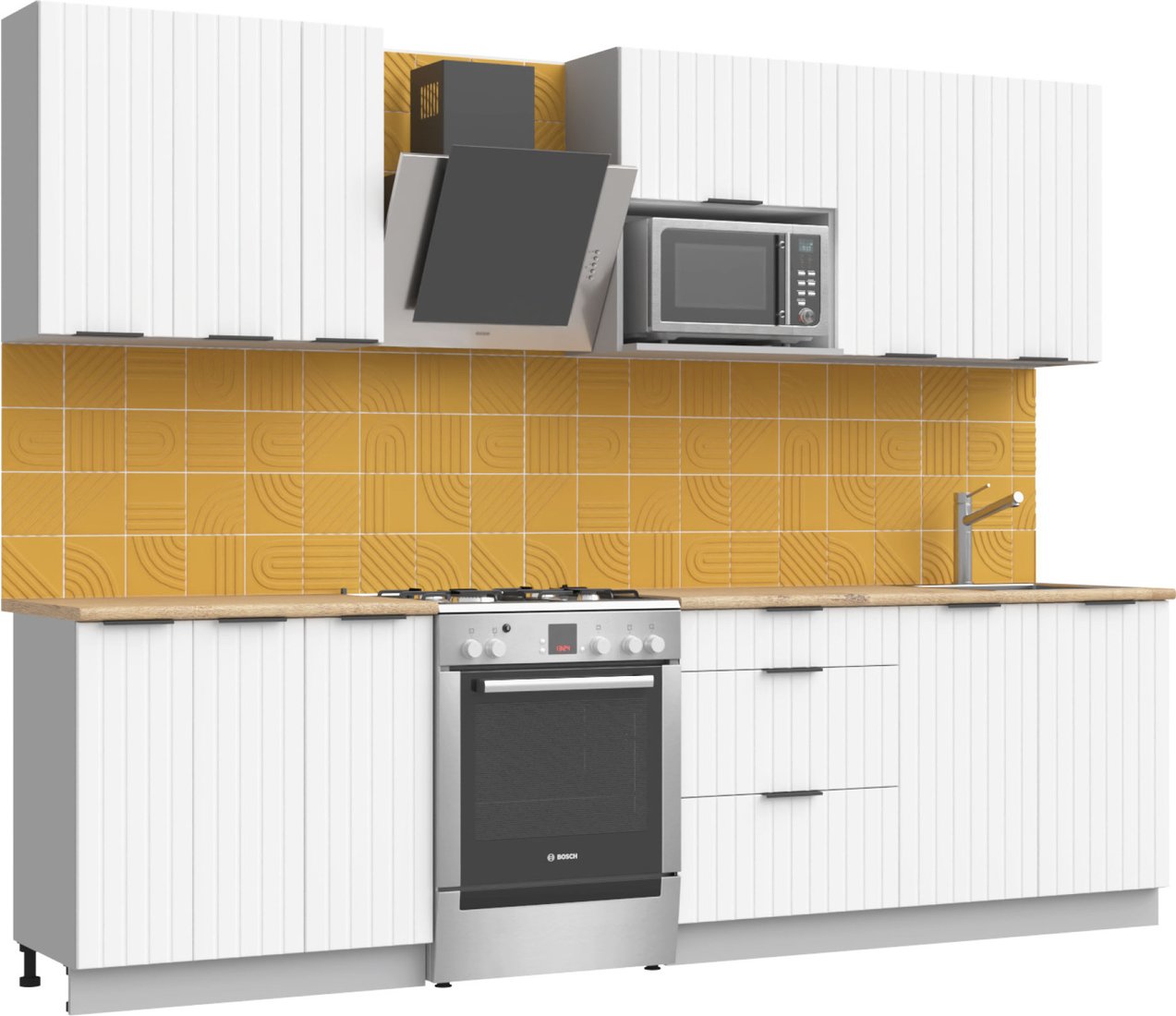 

Готовая кухня Arvento АНТА-плюс 2.2м (белый)