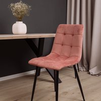 Стул AksHome Dallas 68746 (велюр, розовый/черный)