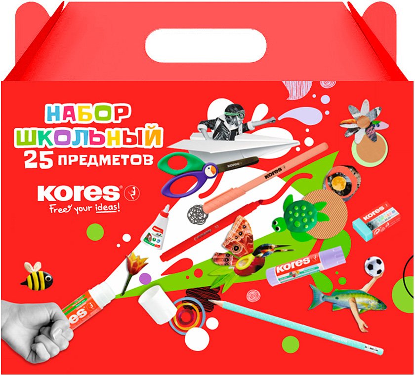 Набор школьника Офистон Маркет Набор школьно-письменных принадлежностей Kores, 25 предметов
