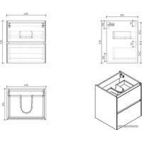  BelBagno Тумба под умывальник Pietra Mini-500-2C-SO-PT (stone)