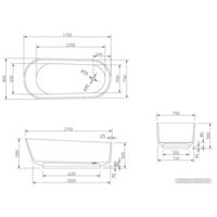 Ванна Abber Kristall 170x80 AT9706 Emerald