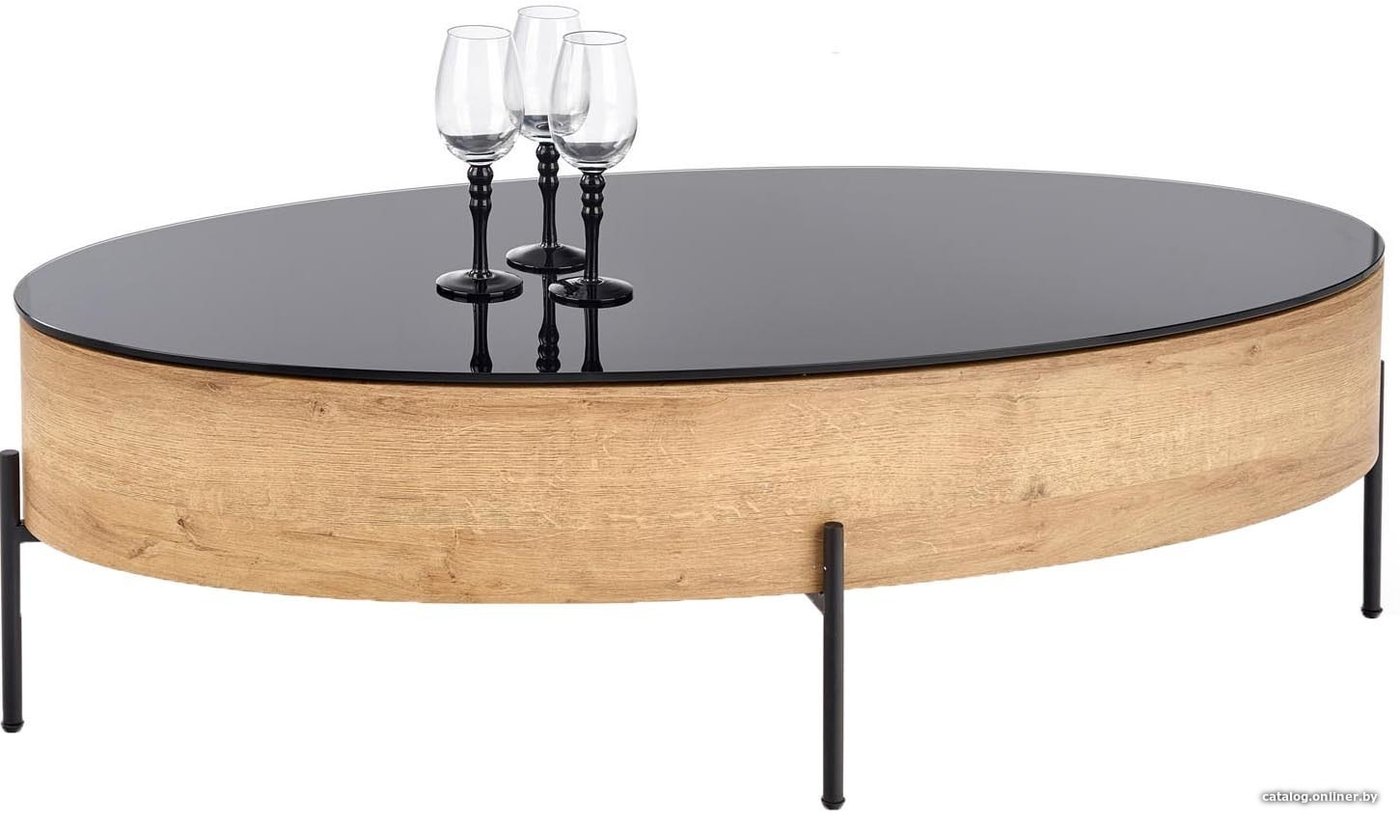 Журнальный столик Halmar Zenga 120x60 (дуб золотой/черный)