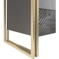 Тумба Involux ТВ Неаполь 6162 (черный мрамор/графит/черный глянец/металл золото)