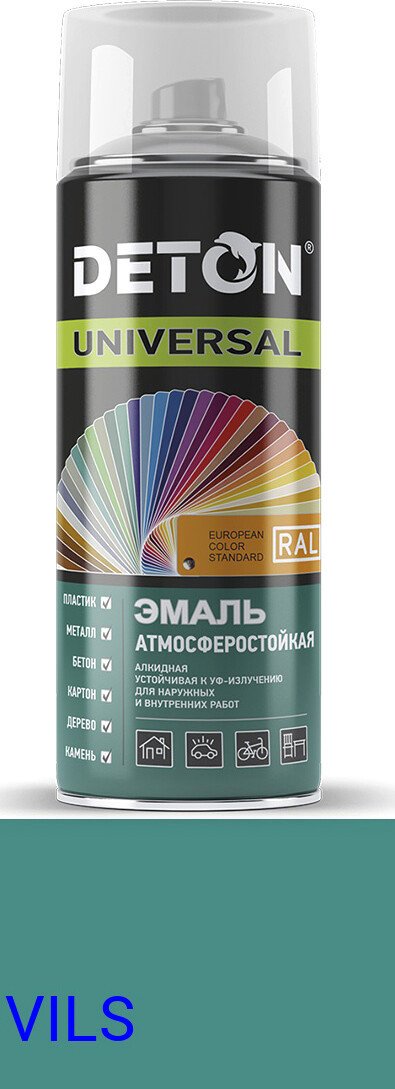 

Эмаль Deton Universal Алкидная атмосферостойкая RAL 6033 0.52 л (фисташков.)