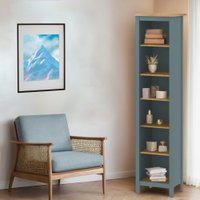 Стеллаж Mio Tesoro Сага 50 2.08.07.100.16 (темно-бирюзовый/ясень)