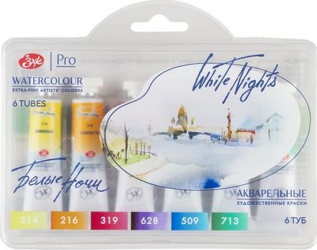 

Акварельные краски Невская палитра Белые ночи полночь колористика 191392102 (6 цв, 10 мл)