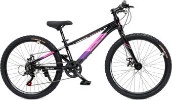 Велосипед Maxter PL1000 2024 (черный/розовый, ригидная вилка)