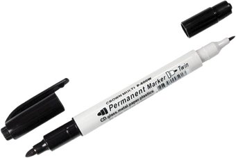 Маркер перманентный Crown Multi Marker Twin P-800W (черный)