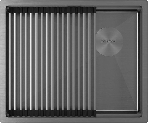 

Кухонная мойка Paulmark Next-Pro 54 Uni PM705445-GM (черный/вороненая сталь)