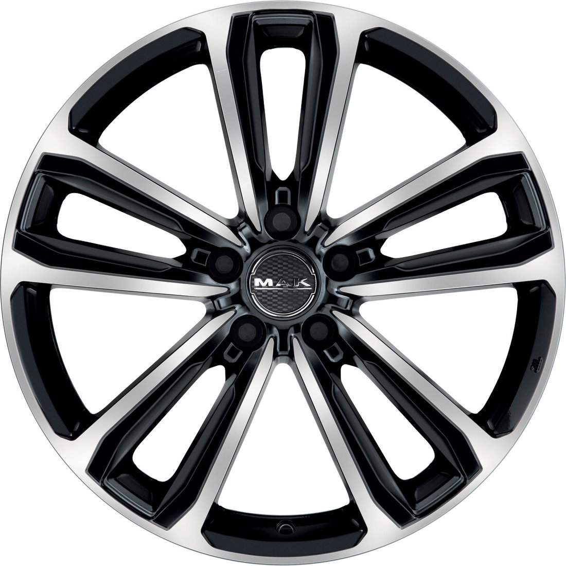 

Литые диски MAK Magma 17x7.5" 5x114.3мм DIA 76мм ET 40мм Black Mirror