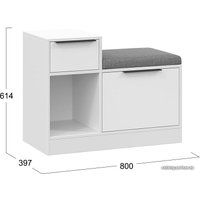 Банкетка Трия Агата комбинированная (белый)