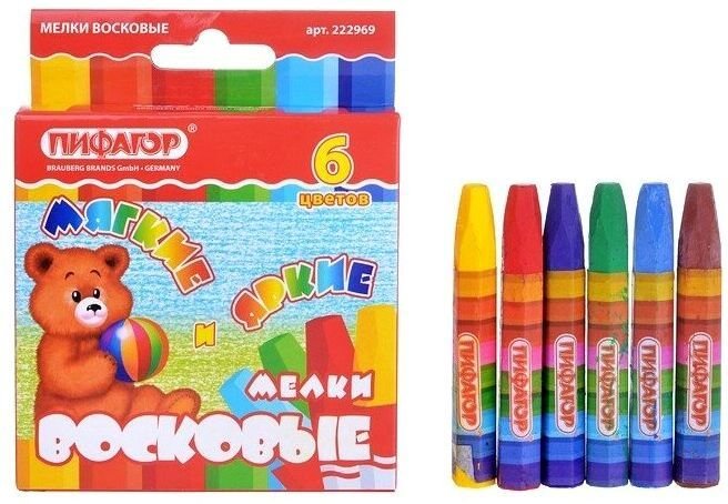 

Восковые мелки BRAUBERG 222969 (6 цв.)
