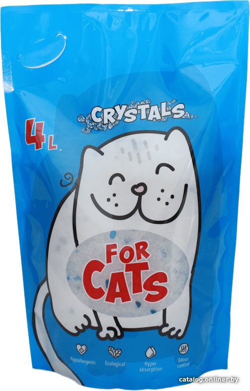 Наполнитель для туалета For Cats Crystals 4 л