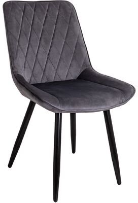 

Стул AksHome Nika (серый велюр HLR-21/черный)