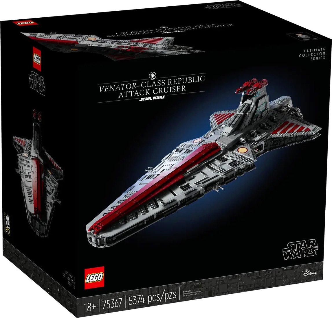 

Конструктор LEGO Star Wars 75367 Республиканский ударный крейсер типа Венатор