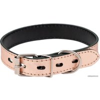 Ошейник Дарэленд простроченный 2х-слойный 25 мм 39-49 см (розовое золото)