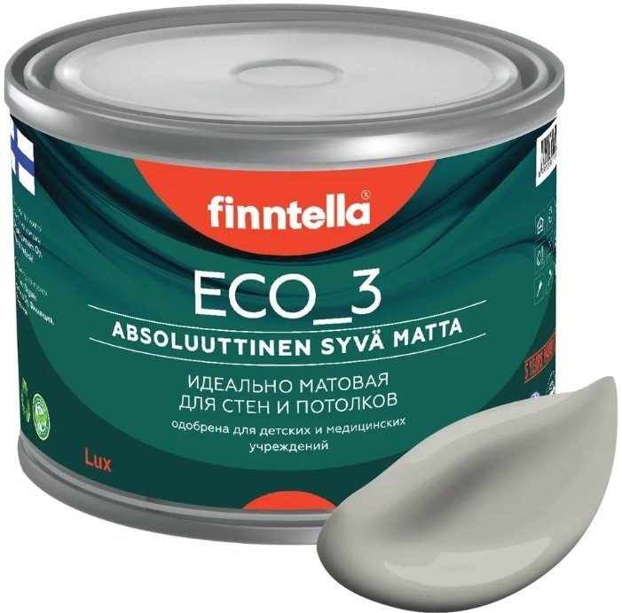 

Краска Finntella Eco 3 Wash and Clean Kaiku F-08-1-3-LG218 2.7 л (сер-коричневый)