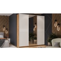 Шкаф-купе Трия Оскар Хилтон Т2 2100 271130 (ручка белая/дуб крафт золотой/белый матовый)