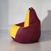 Кресло-мешок Mio Tesoro Груша Kombo XXL GF-130x85-BZH (бордовый/желтый)