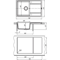 Кухонная мойка Florentina Липси-780 (грей)