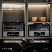 Сушилка для овощей и фруктов Meyvel MDH5-1P black