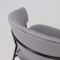 Стул с подлокотниками Алвест AV 433 (темно-серый бархат H-15/черный)