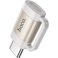 Адаптер Hoco UA31E USB Type-C - Lightning (серый)