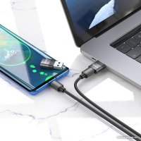 Адаптер Hoco UA17 USB Type-C - USB Type-A (черный)