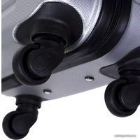 Чемодан-спиннер Bagia Barcelona 55 см (серебристый)