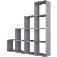 Стеллаж Polini Kids Home Smart Каскадный 10 секций (бетон)