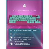 Клавиатура IO by Red Square Type 68 Pro g3ms Aquamarine (бирюзовый/розовый)