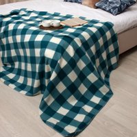 Плед Casa Conforte London 130x170 6155345 (клетка бирюзовая)