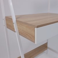 Стол AksHome Shape (светлый дуб/белый металл)